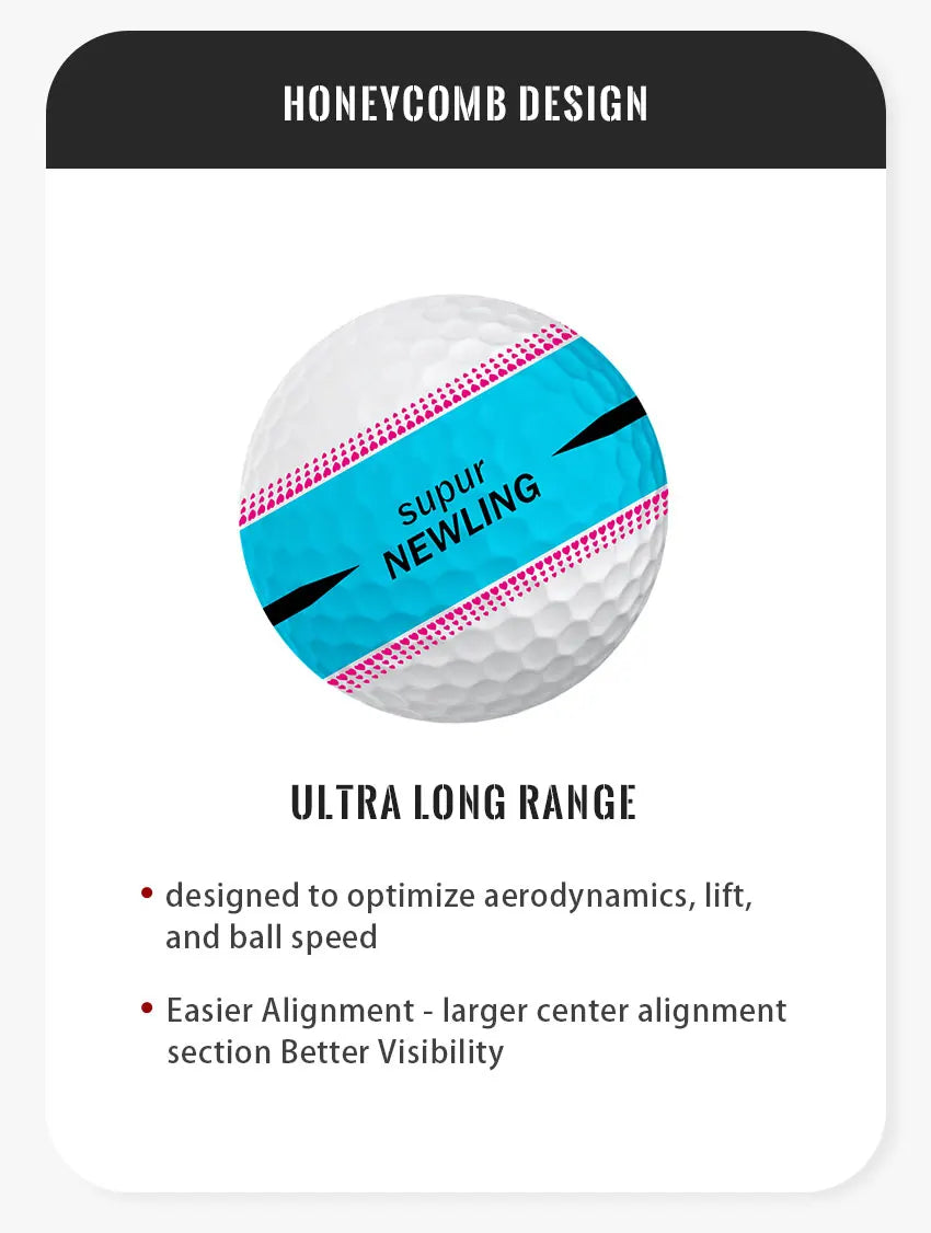 3pcs/box Supur NEWNING Golf Games Ball Three layer Ball for Professional Competition Game Gift for Golfers 4 Colors