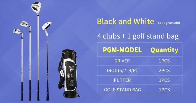 PGM JRTG004 Children's Golf Club 3-12 Age Boys And Girls Kids Sets Beginner Exercise Kit