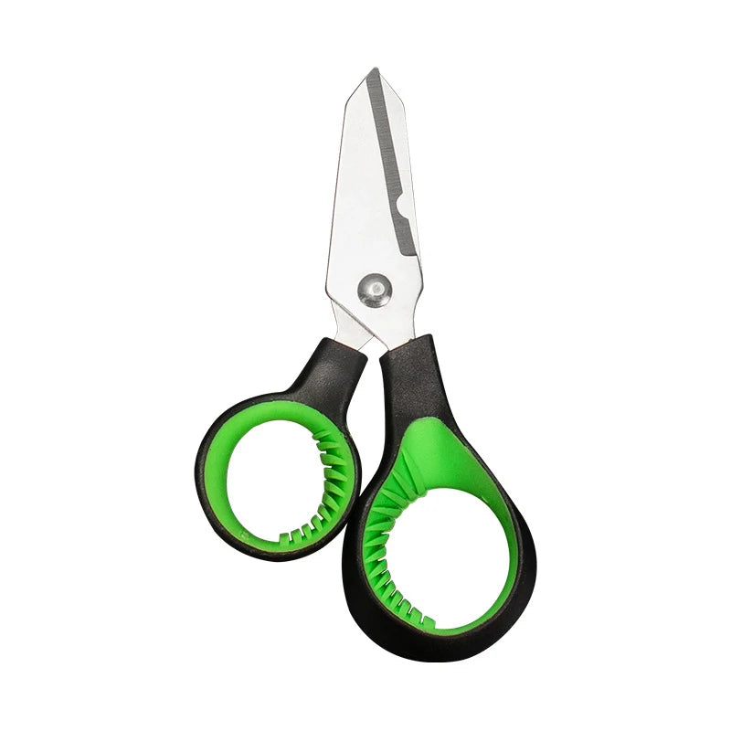 Shawto Titanium Coating Stainless Steel Fishing Scissor Plier Cut PE Braid Line Cutter Plies Carp Fishing Accessories Tools