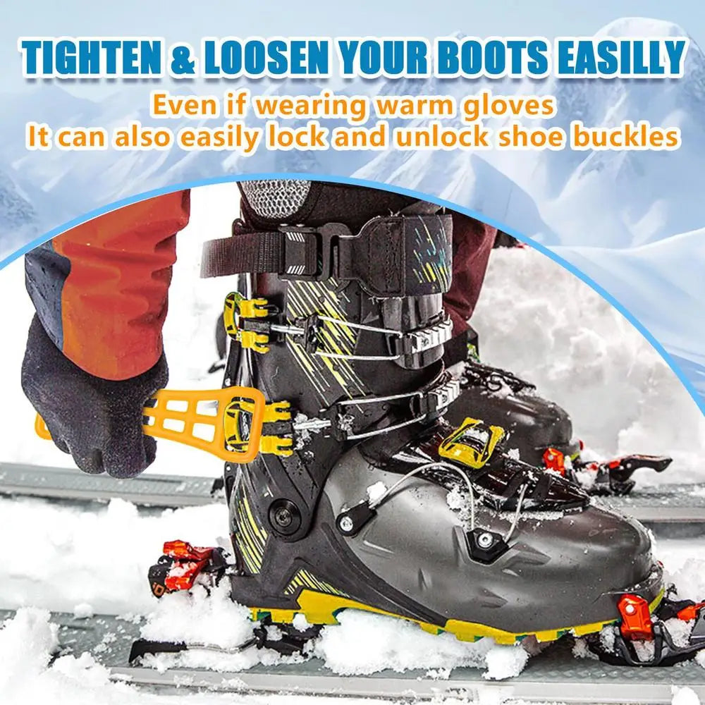 Ski Boot Buckle Assist Tool Ski Shoes Buckle Extender Tool Multifunctional Tool For Ski Enthusiasts Improve Skiing Skill