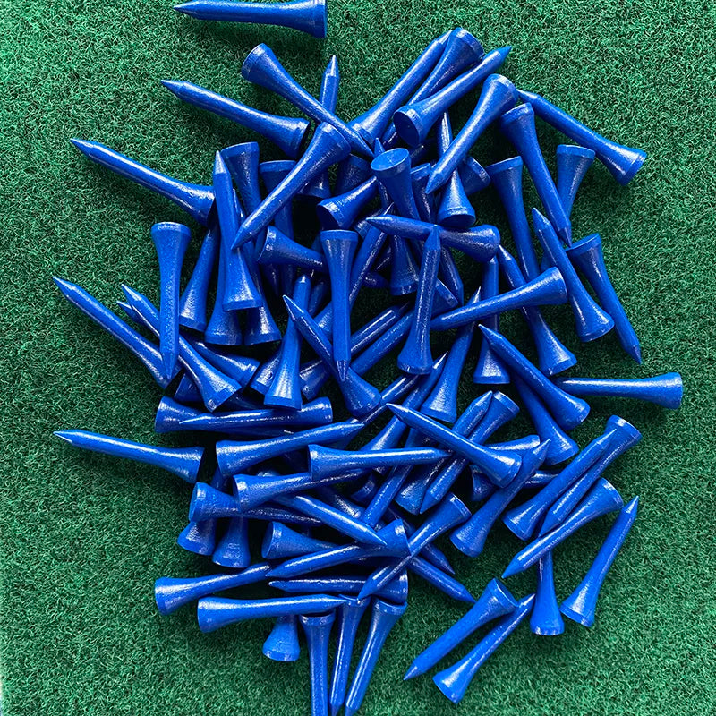 100 Pieces 42 MM Colored Wooden Golf Tees Wood Accessories