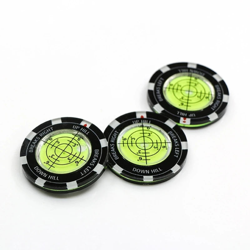Bubble Levels Golfball Marker Golfs Putting Aid Round Bubble Levels High Reader Golfs Accessory for Men Women