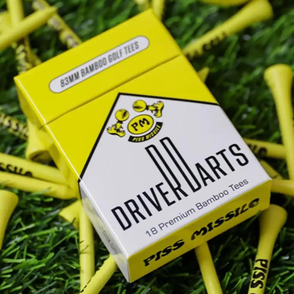 18Pcs/box Driver Darts Golf Tees Premium 83mm Bamboo Tees Golf Accessories Gifts For Golf Lovers Outdoor Sports Equipment