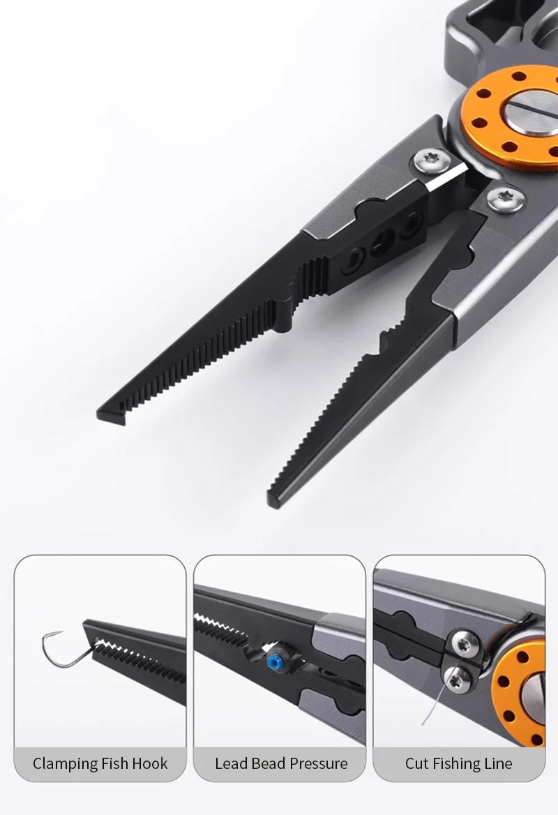 Shawto Titanium Coating Stainless Steel Fishing Scissor Plier Cut PE Braid Line Cutter Plies Carp Fishing Accessories Tools