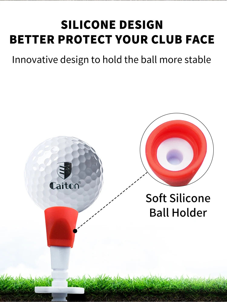 Caiton Cdjustable Golf Tee, Easy Tee, Excellent Durability And Multi-Function, Adjustable Height in 35-55mm/2.17inMulticolor Opt