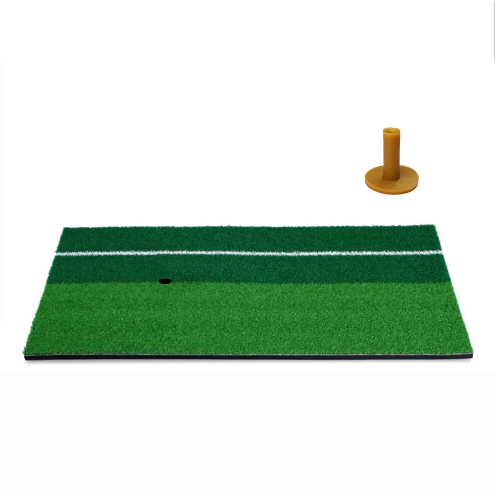 PGM Golf Mat with Rubber Tee Holder Realistic Grass Putting Mats Outdoor Sports Golf Training Turf Mat Indoor Office DJD003-9