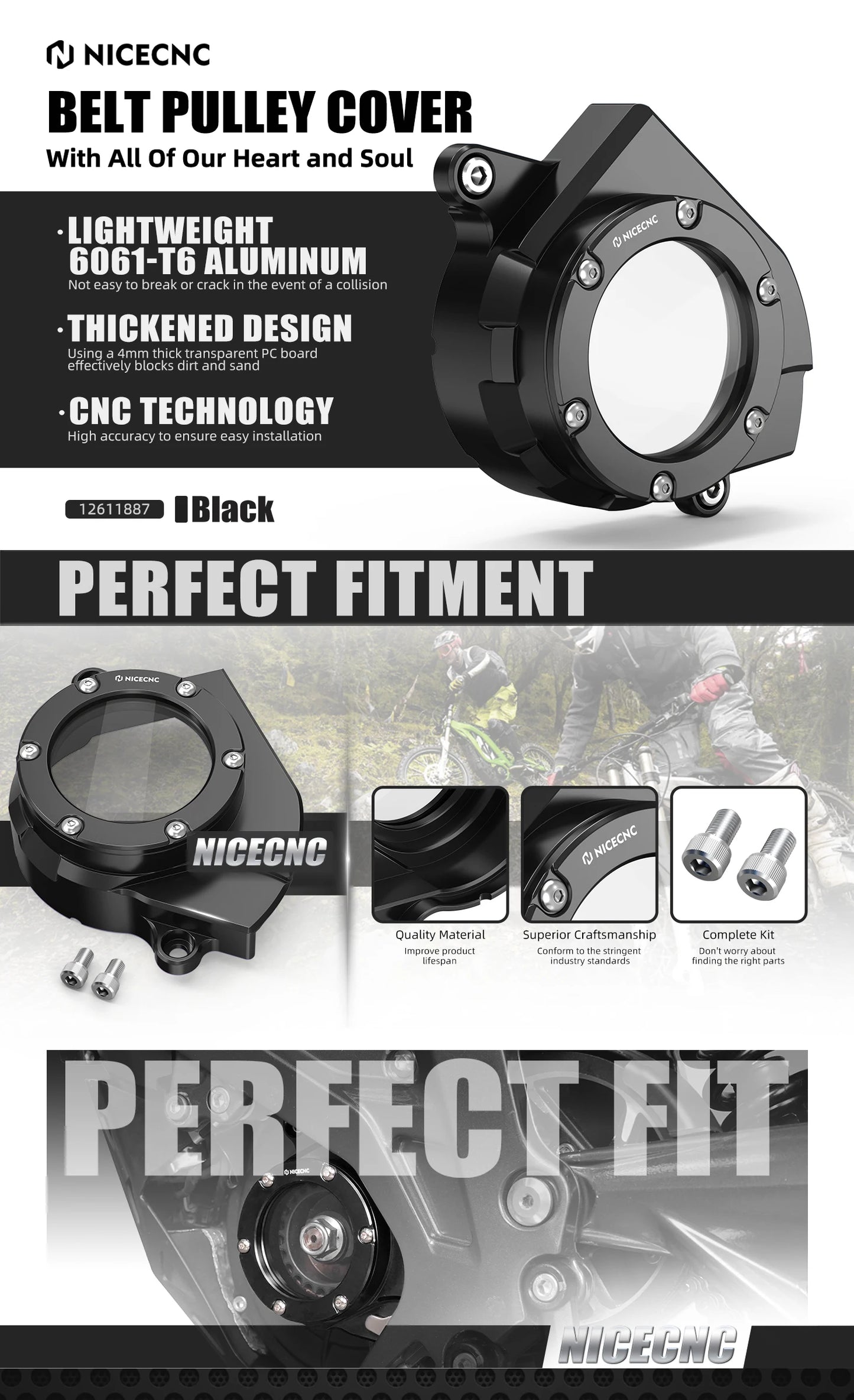 For Sur-Ron light bee X S L1E Segway X160 X260 Surron light bee X Sur ron Motor Belt Pulley Protector Cover Electrical Motorbike