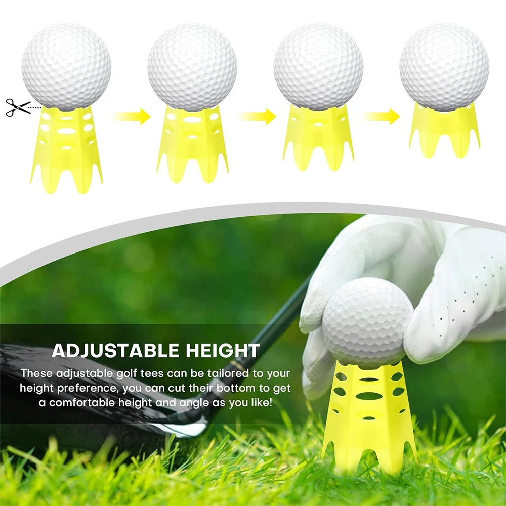 10PCS Golf Simulator Tees Golf Tees Simulator Plastic Practice Training For Turf and Driving Range Home Outdoor Indoor Use