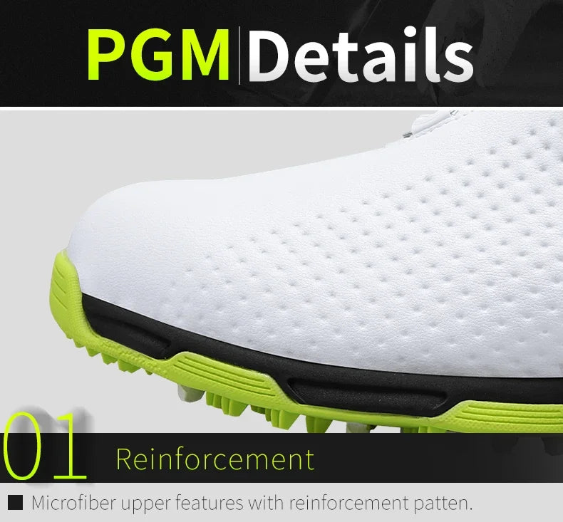 PGM Waterproof Men Golf Shoes Professional Lightweight Golfer Footwear Outdoor Golfing Sport Trainers Athletic Sneakers XZ095