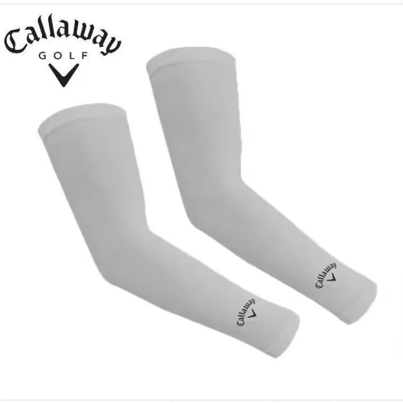 Callaway Golf Sunscreen Sleeve Breathable Non Slip Sunshade Arm Cover UV Protection Running Cycling Sleeves Cool Ice silk Arm C