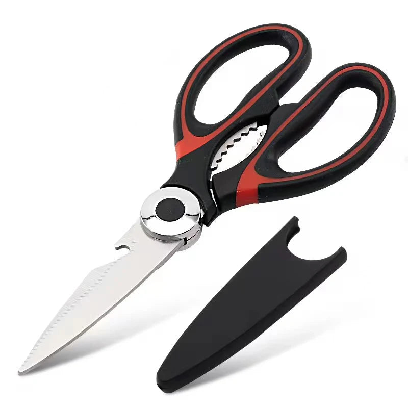 Multifunctional kitchen scissors Household fish cutting meat scissors Stainless steel scissors Kitchen Gadgets Utility