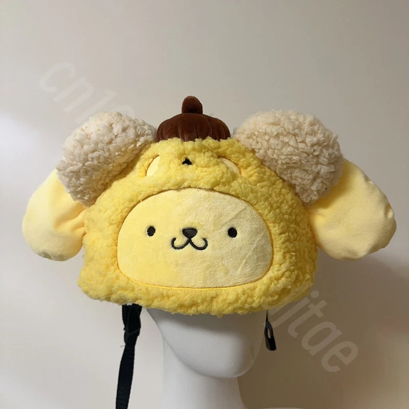 Ski Helmet Cover Decoration Cute Cartoon Half Helmet Cover for Kids Suitable for Electric Scooters Adult Helmet Decoration Hat