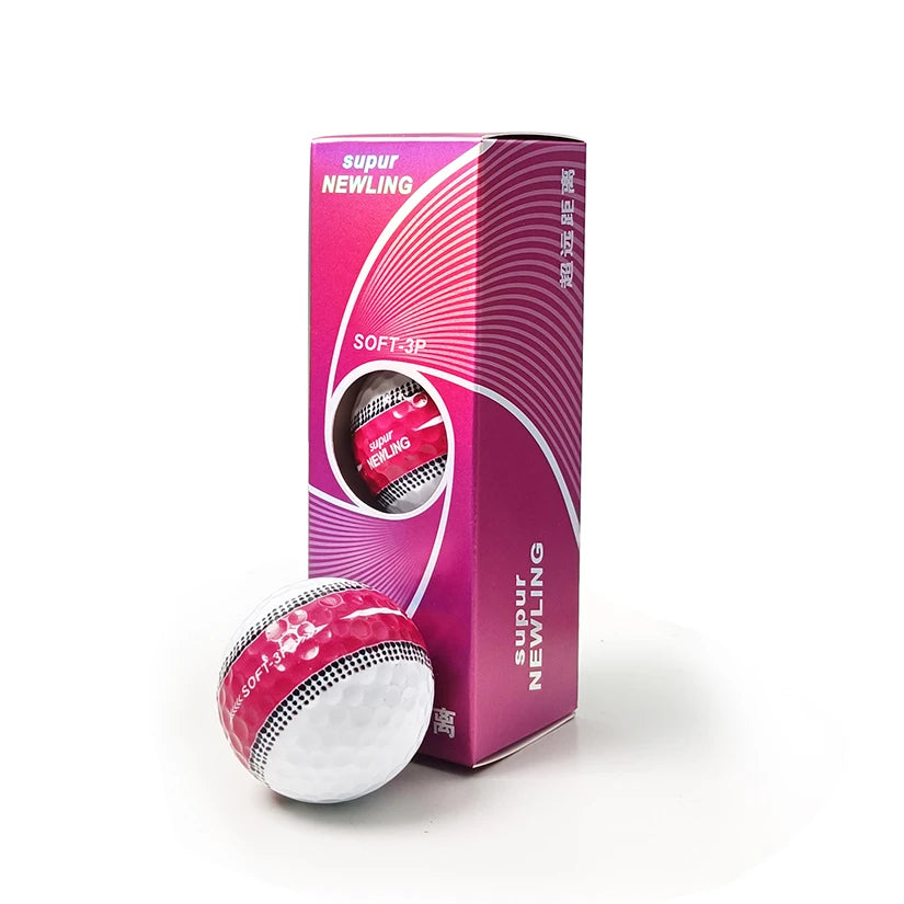 3pcs/box Supur NEWNING Golf Games Ball Three layer Ball for Professional Competition Game Gift for Golfers 4 Colors