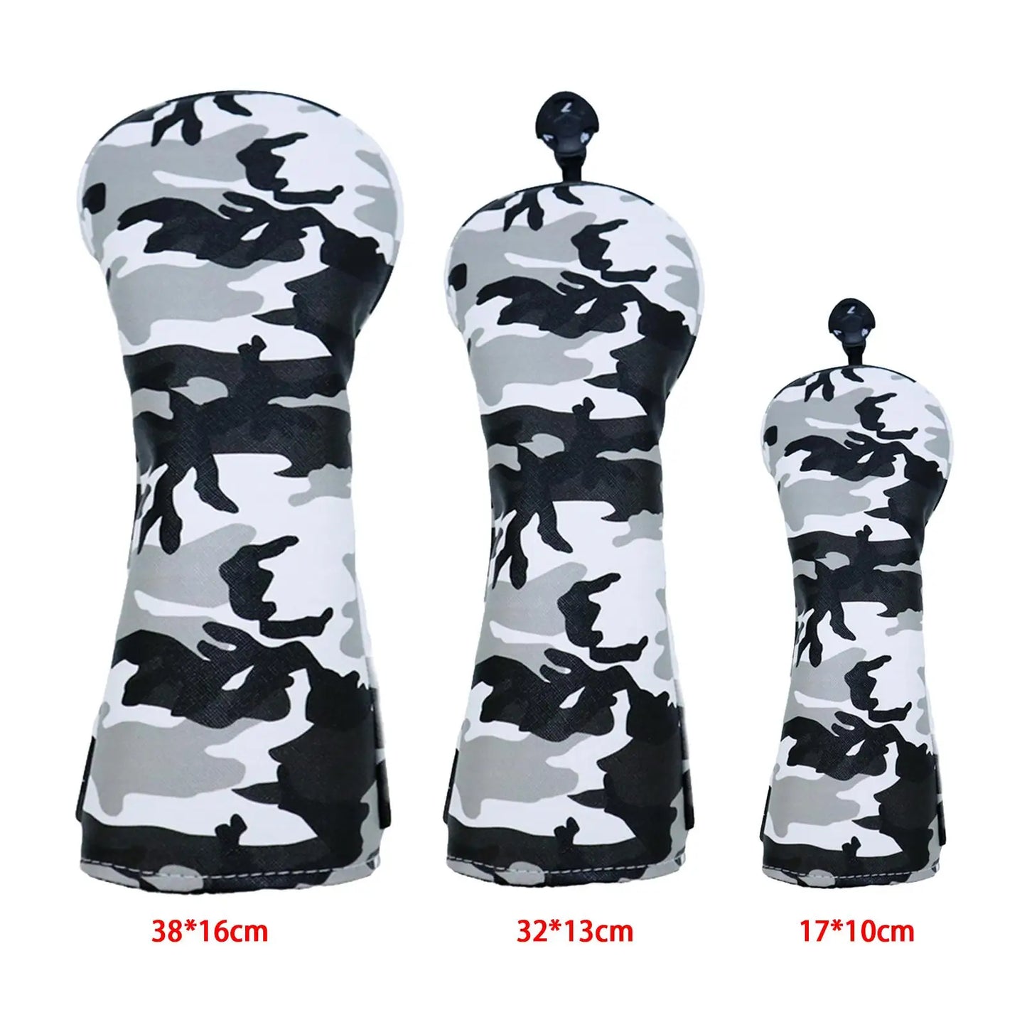 Durable Camo Golf Wood Head Cover Driver Fairway Headcover Sleeve Protector