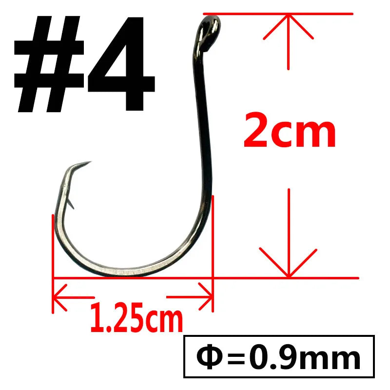100 pcs Octopus Offset Sport Circle Fishing Hook Carp Fishhook Jig Big Barbed Fish Hook High Carbon Steel Fishing Hook