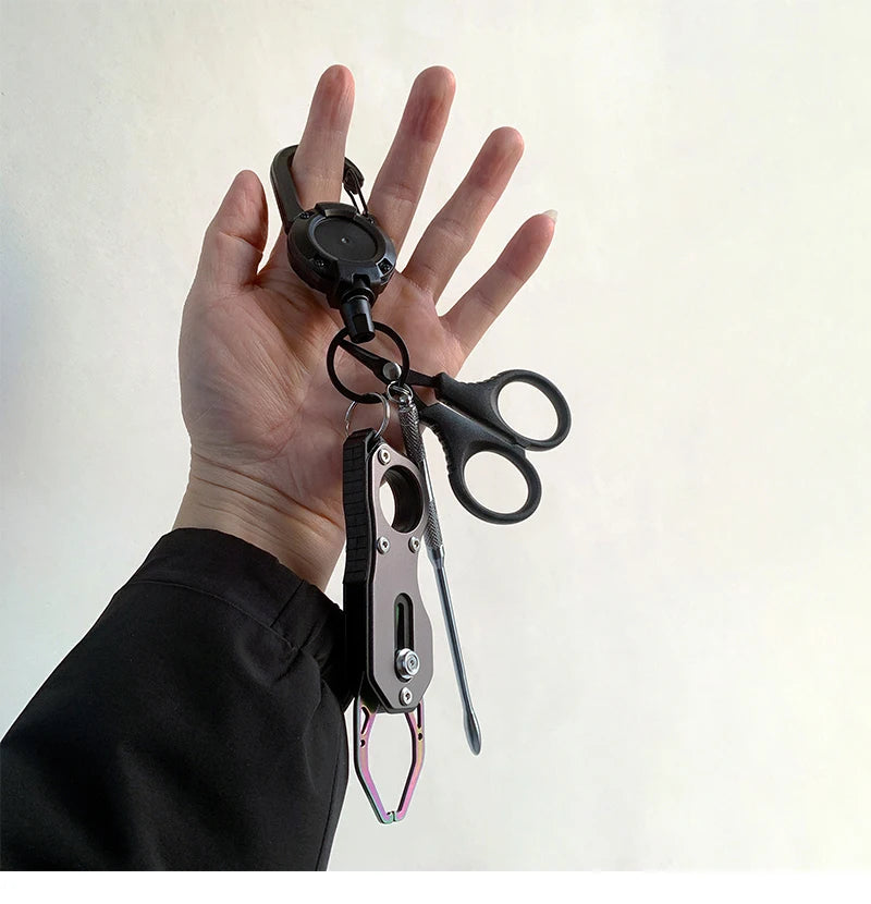 Shawto Titanium Coating Stainless Steel Fishing Scissor Plier Cut PE Braid Line Cutter Plies Carp Fishing Accessories Tools