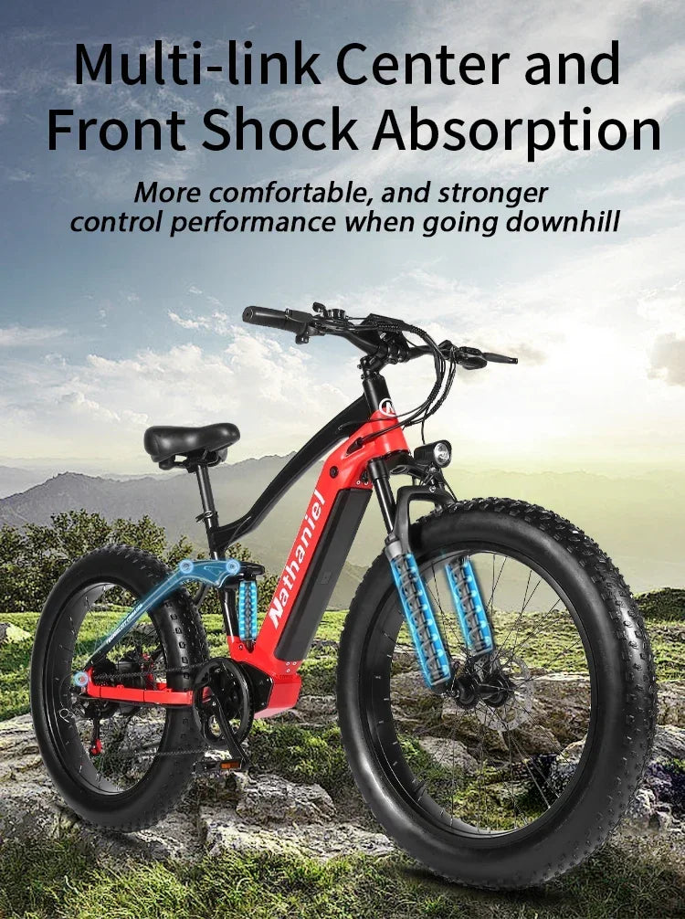 CHINA US 1000W Off-road Electric Bike 26 inch 4.0 Fat Tire Outdoor Sports Mountain Bike 20Ah Battery Adult Bike 40km/h ebike