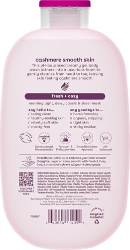 eos Cashmere Body Wash- Fresh & Cozy, Creamy Gel with Shea Butter, 16 fl oz