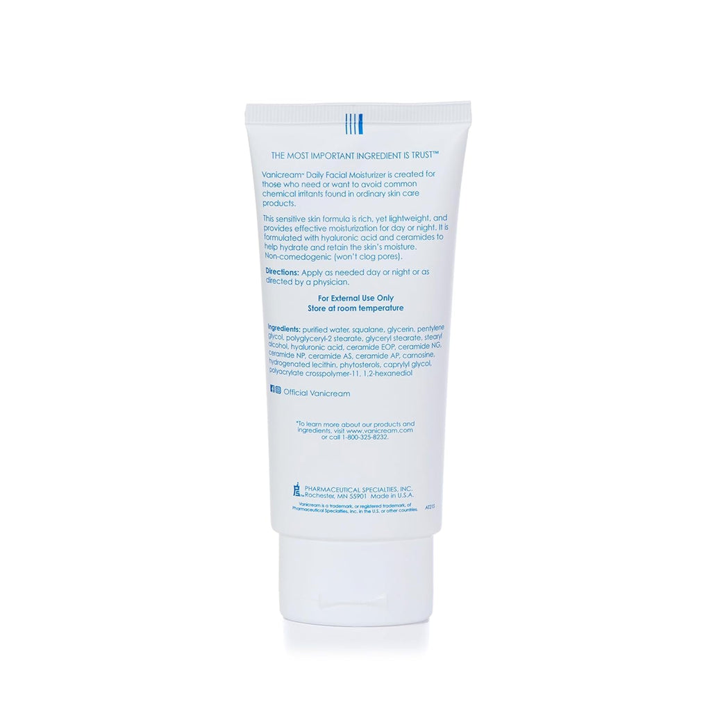 Vanicream Daily Facial Moisturizer, Lightweight, Non-Greasy, 3 Fl Oz