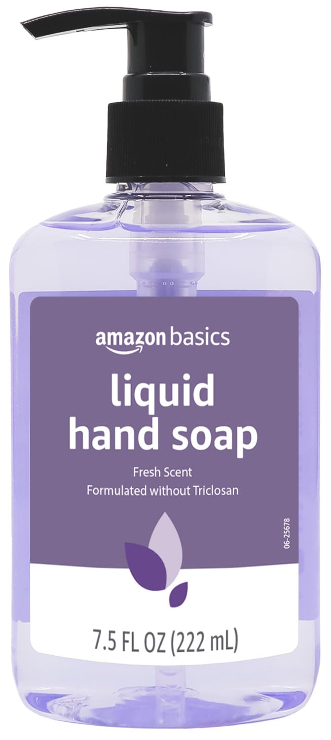 Amazon Basics Gentle & Mild Clear Liquid Hand Soap Refill, Triclosan-Free, Dermatologist-Tested, pH Balanced, Cruelty-Free, 50 Fluid Ounces, 1-Pack (Previously Solimo)