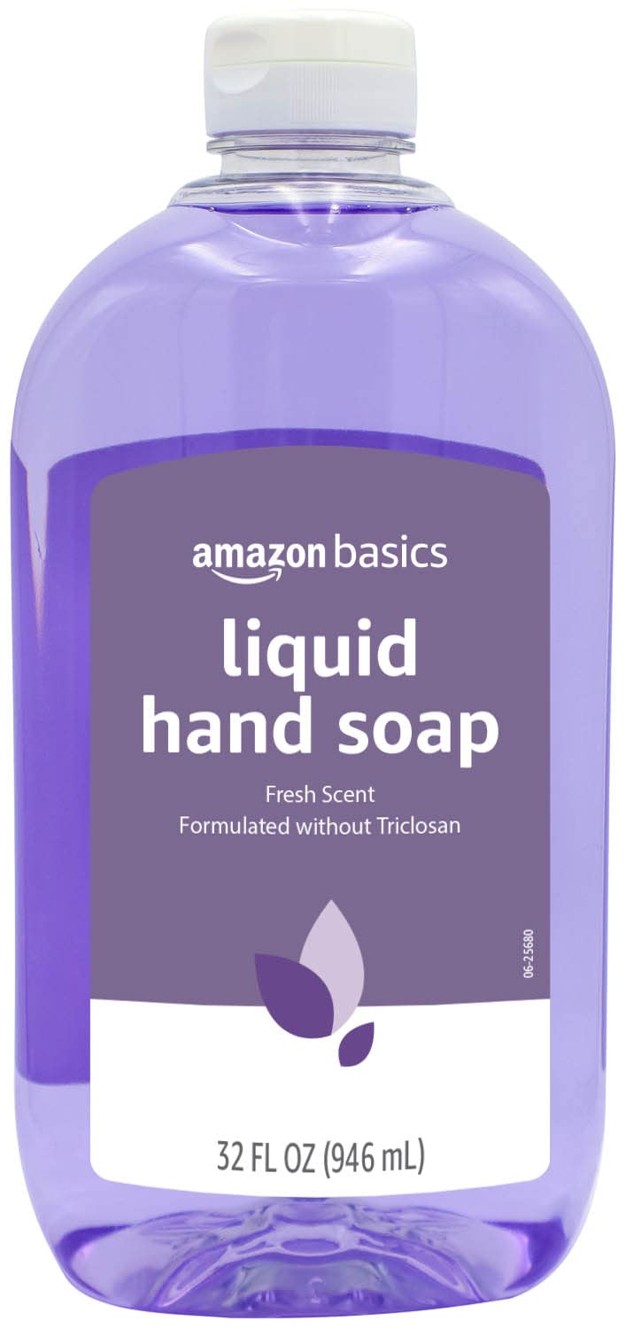Amazon Basics Gentle & Mild Clear Liquid Hand Soap Refill, Triclosan-Free, Dermatologist-Tested, pH Balanced, Cruelty-Free, 50 Fluid Ounces, 1-Pack (Previously Solimo)