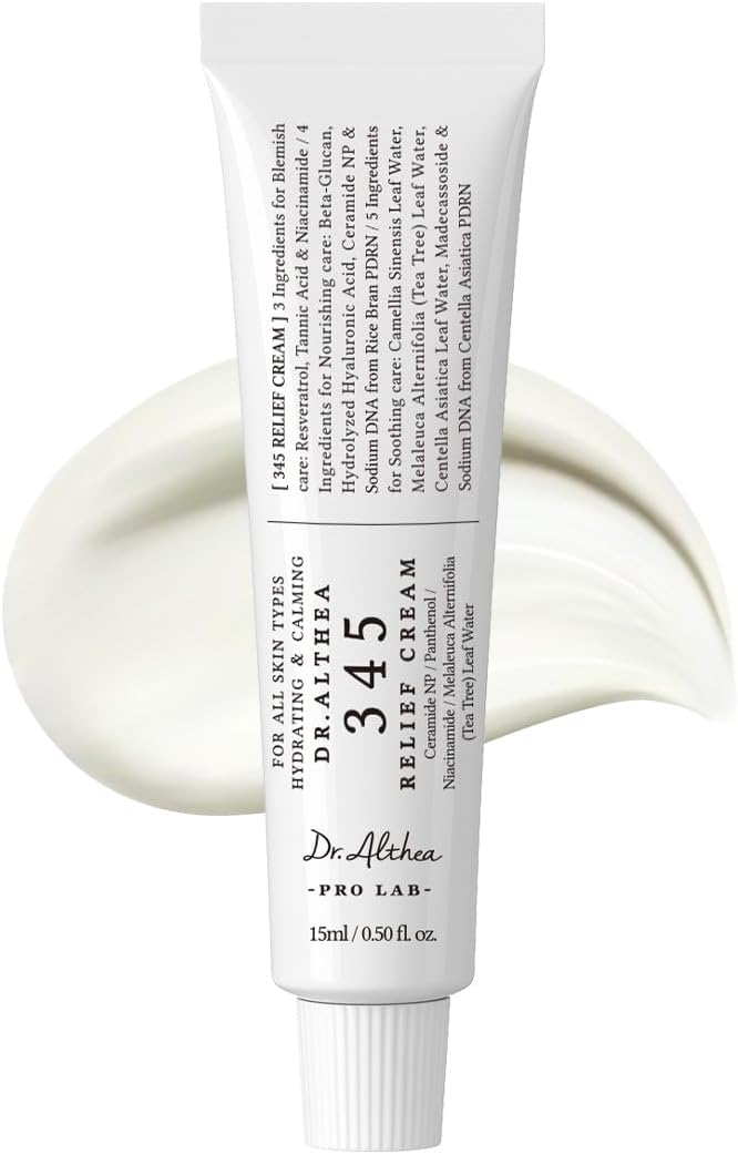 Dr.Althea 345 Relief Cream, Korean Skin Care, 15ml (Ver.2 - Pack of 1)
