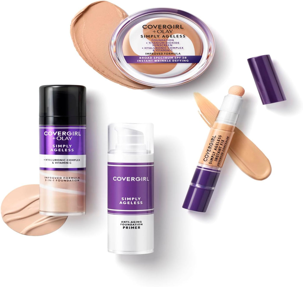COVERGIRL+Olay Simply Ageless 3-in-1 Liquid Foundation, Creamy Natural, 1 Fl. Oz. (30ml)