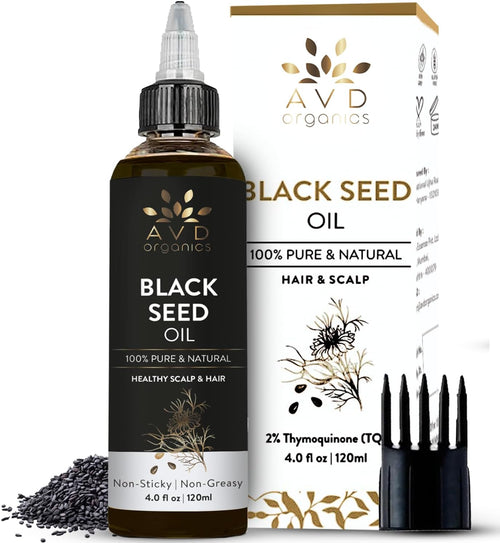 AVD Organics Rosemary Oil for Hair Growth Infused With Biotin, Jojoba & Castor Oil | Hair strengthening Treatment | Nourishing & Volumizing | Non GMO Verified 120ml (4fl oz)