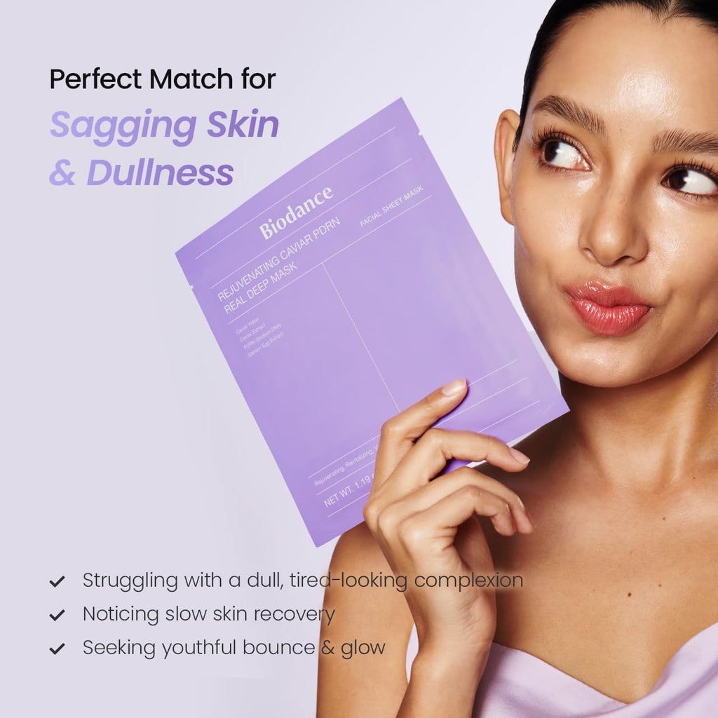 BIODANCE Bio-Collagen Real Deep Mask, Hydrating Overnight Hydrogel Mask, Pore Minimizing, Elasticity, Plumping Improvement, Korean Skincare | 1.19oz(34g) x 4ea