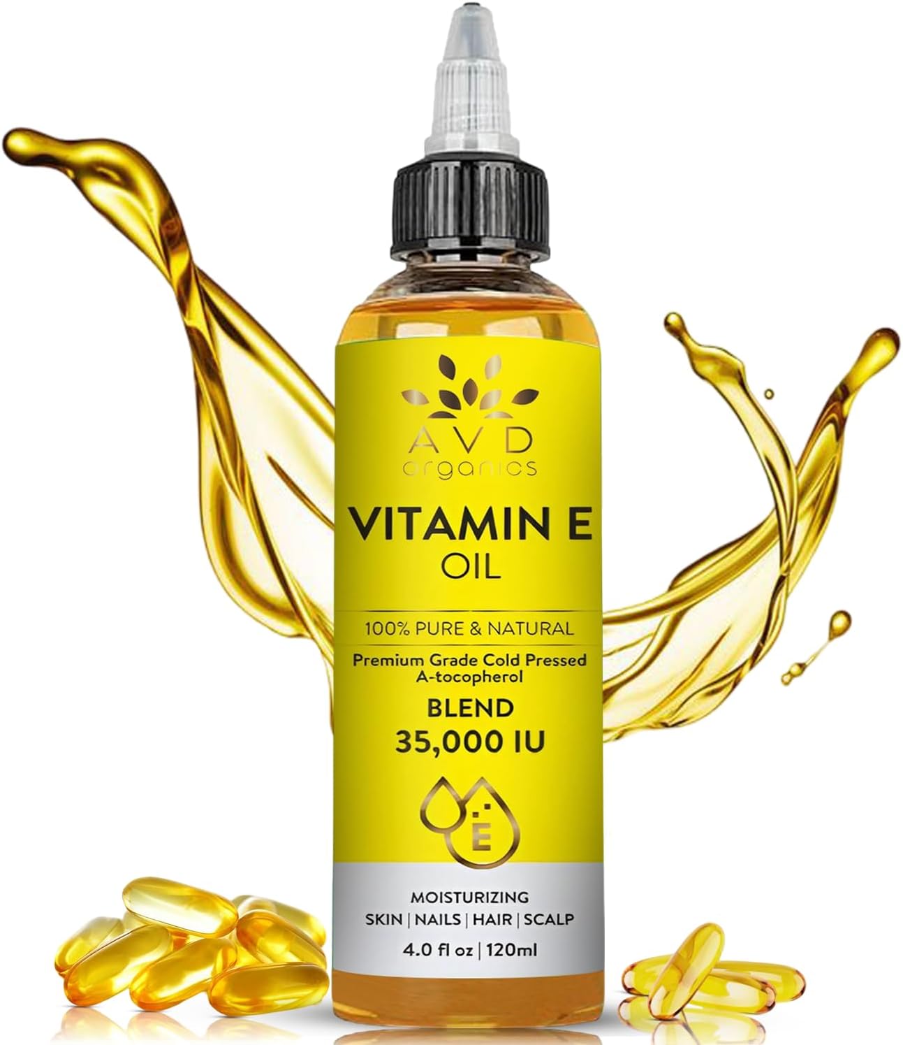 AVD Organics Rosemary Oil for Hair Growth Infused With Biotin, Jojoba & Castor Oil | Hair strengthening Treatment | Nourishing & Volumizing | Non GMO Verified 120ml (4fl oz)