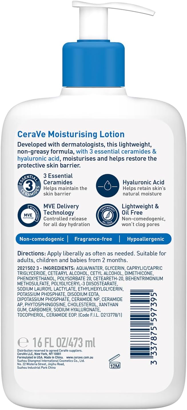 CeraVe Moisturising Lotion with Hyaluronic Acid & Ceramides for Dry Skin