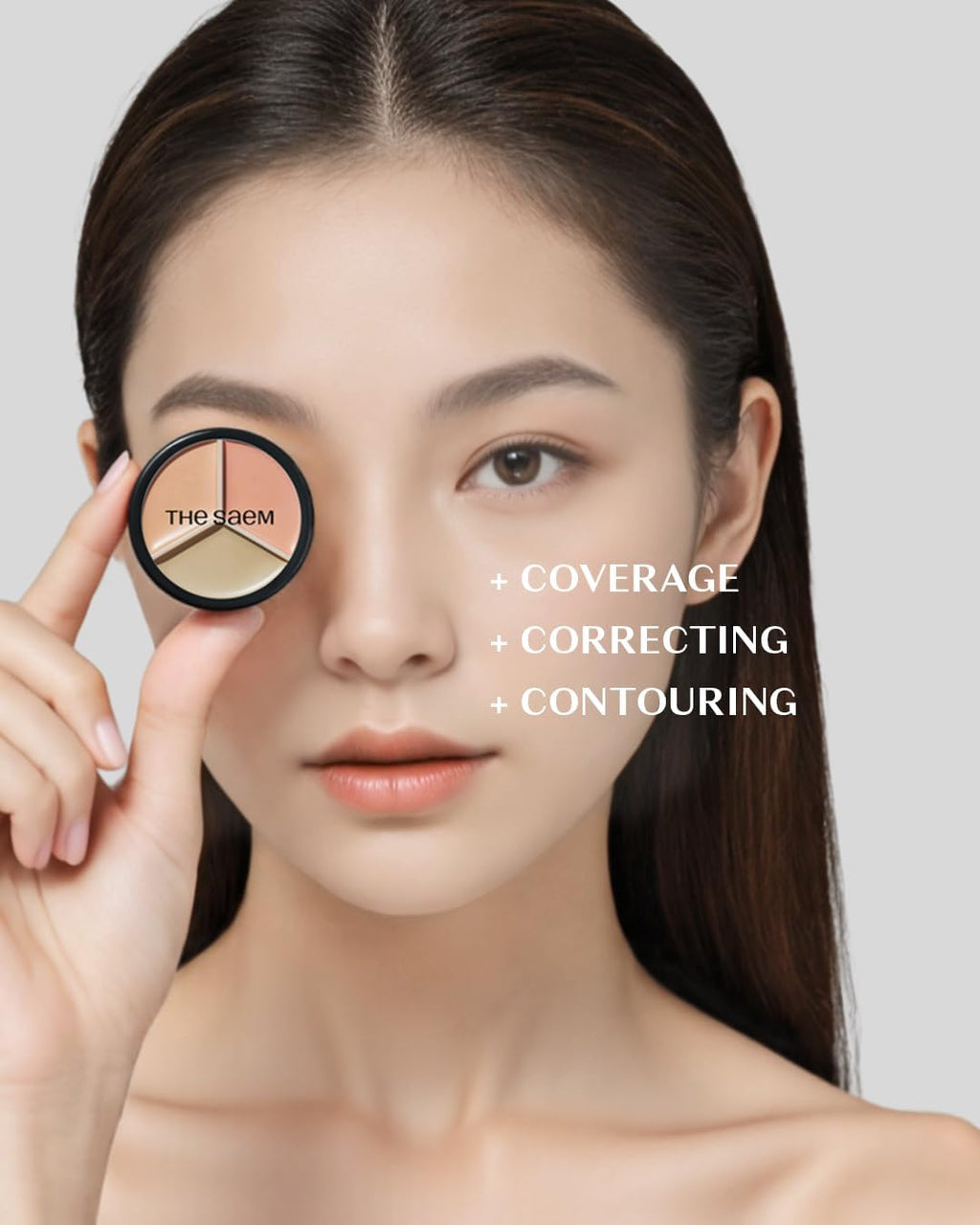 the SAEM Cover Perfection Triple Pot Concealer 01 Correct Beige