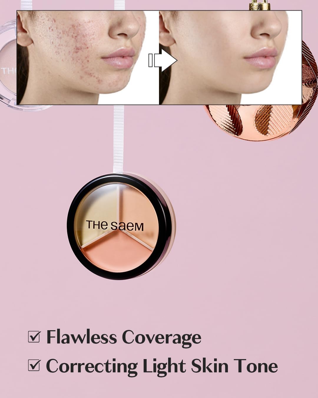 the SAEM Cover Perfection Triple Pot Concealer 01 Correct Beige