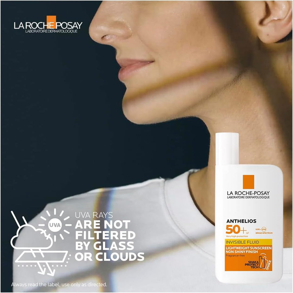 La Roche-Posay Sunscreen Lotion, Ultra-Light Fluid, Water Resistant, Invisible Fluid With SPF 50+, Non-Perfumed, Anthelios XL, 50ml