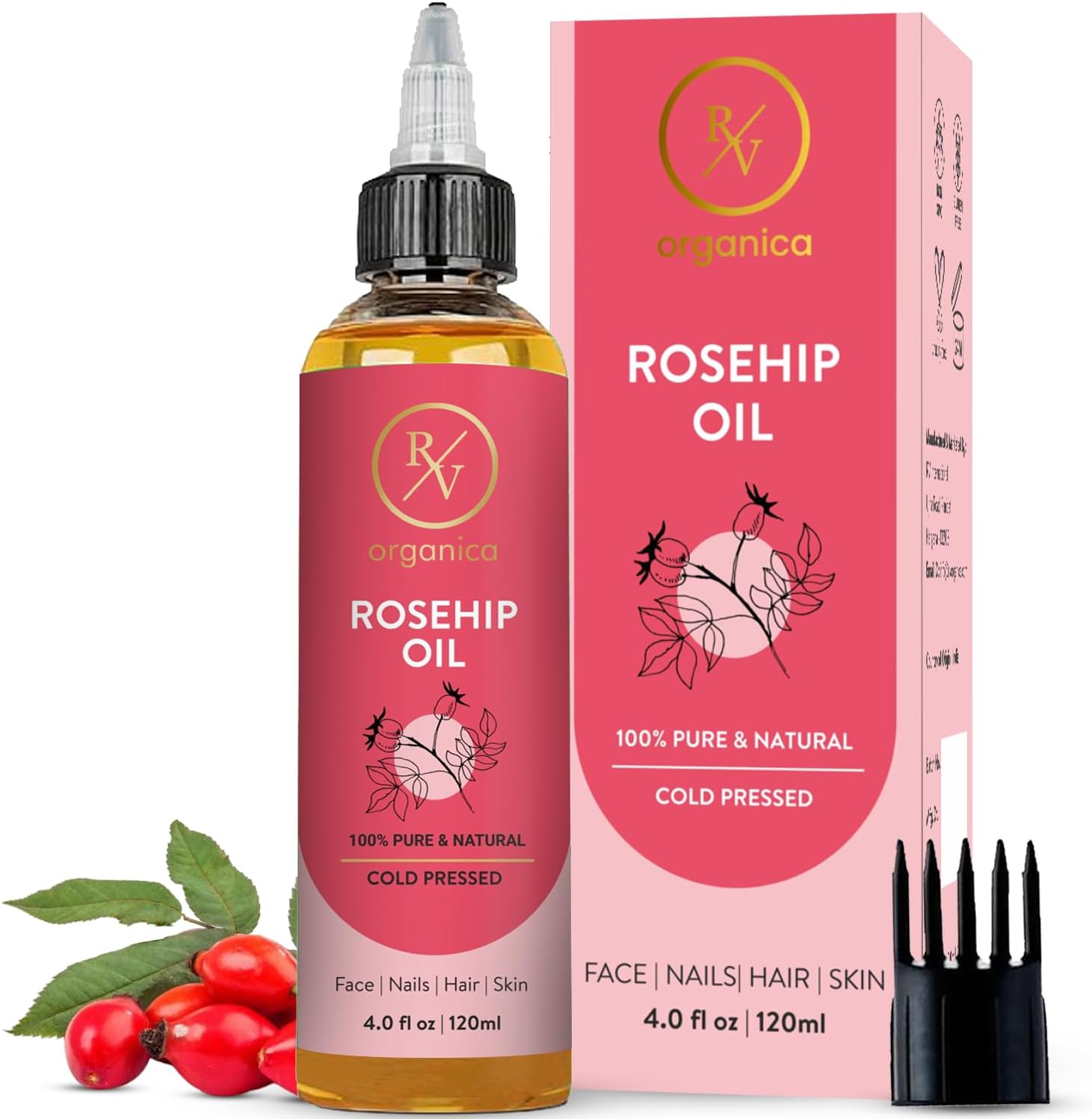 Jojoba Oil 120ml – 100% Pure Cold Pressed Jojoba Oil for Hair, Scalp & Nails | Unrefined, Hexane Free & Natural Moisturising Oil – 4.05 fl oz