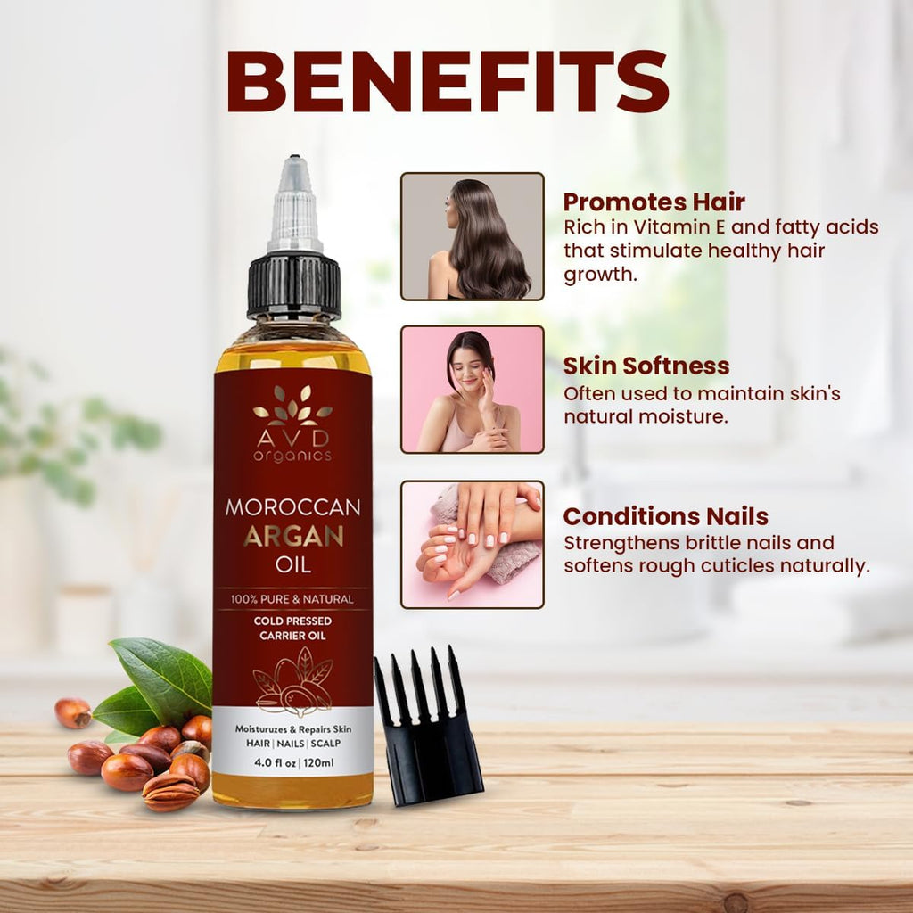 AVD Organics Rosemary Oil for Hair Growth Infused With Biotin, Jojoba & Castor Oil | Hair strengthening Treatment | Nourishing & Volumizing | Non GMO Verified 120ml (4fl oz)