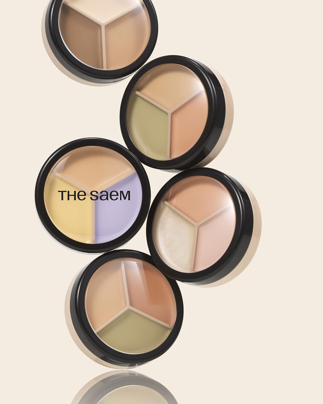 the SAEM Cover Perfection Triple Pot Concealer 01 Correct Beige