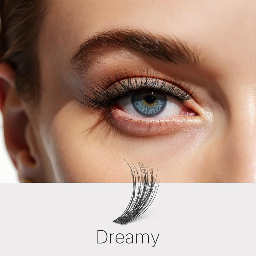 VEYESBEAUTY Manga Lash Clusters Eyelash Extensions Thin & Invisible Band