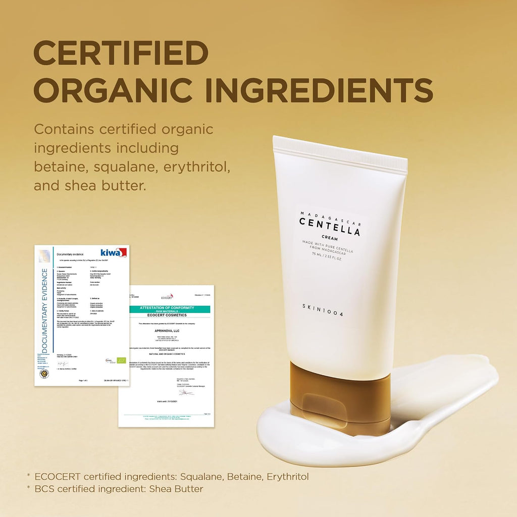 SKIN1004 Hyalu-Cica Moisture Cream, Korean Moisturiser, Face Cream, 75ml