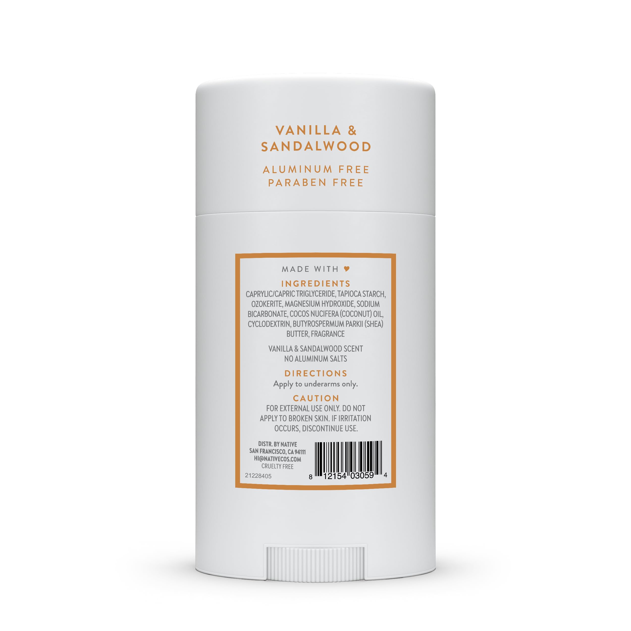 Native Deodorant Contains Naturally Derived Ingredients, 72 Hour Odor Control, Deodorant for Women and Men, Aluminum Free, Coconut & Vanilla 2.65oz