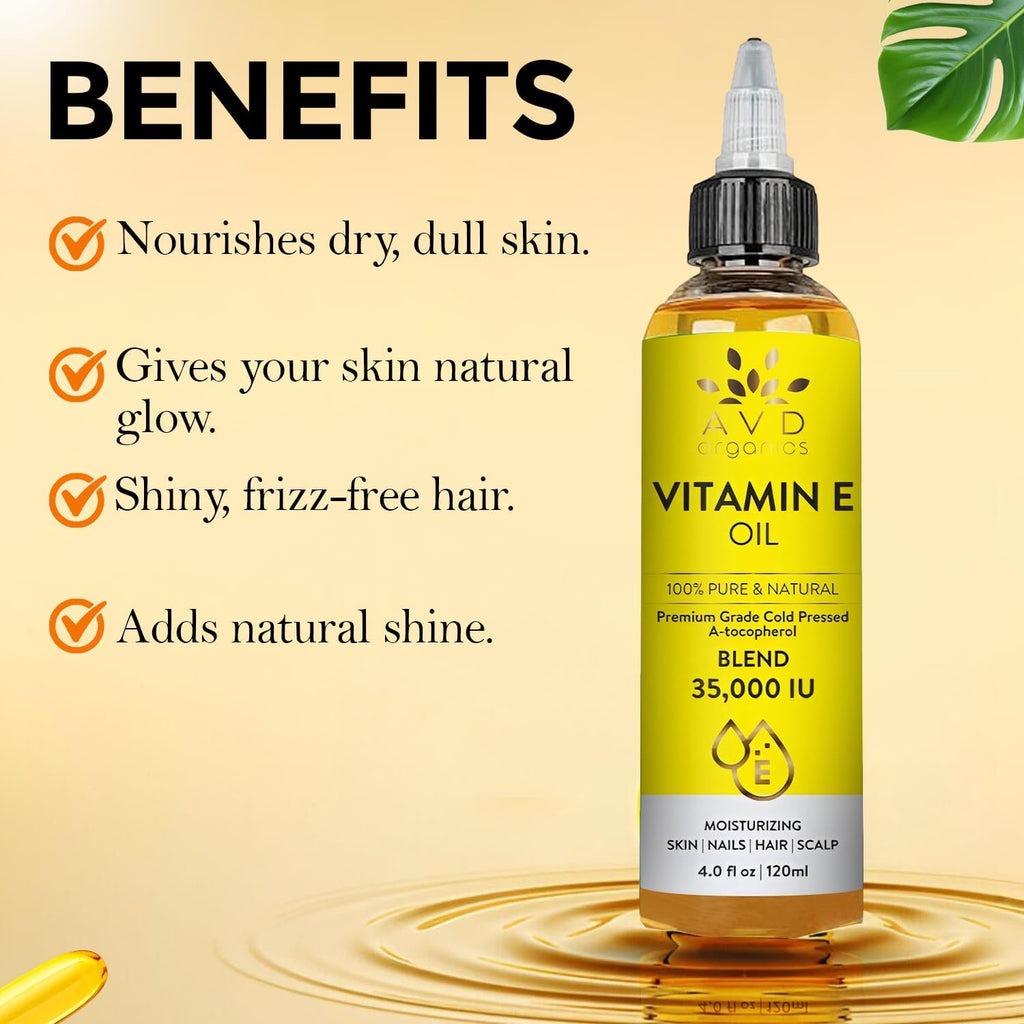AVD Organics Rosemary Oil for Hair Growth Infused With Biotin, Jojoba & Castor Oil | Hair strengthening Treatment | Nourishing & Volumizing | Non GMO Verified 120ml (4fl oz)