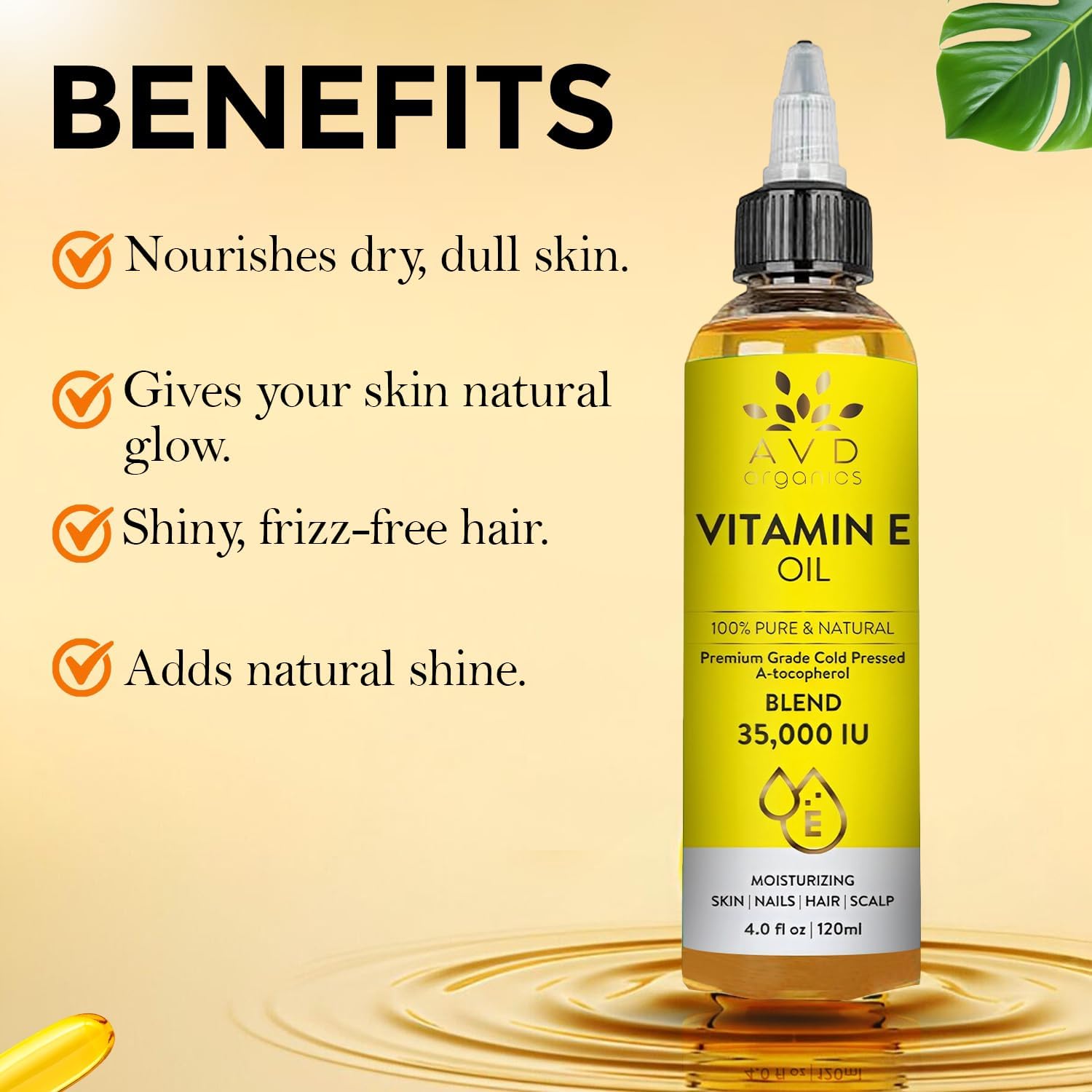 AVD Organics Rosemary Oil for Hair Growth Infused With Biotin, Jojoba & Castor Oil | Hair strengthening Treatment | Nourishing & Volumizing | Non GMO Verified 120ml (4fl oz)