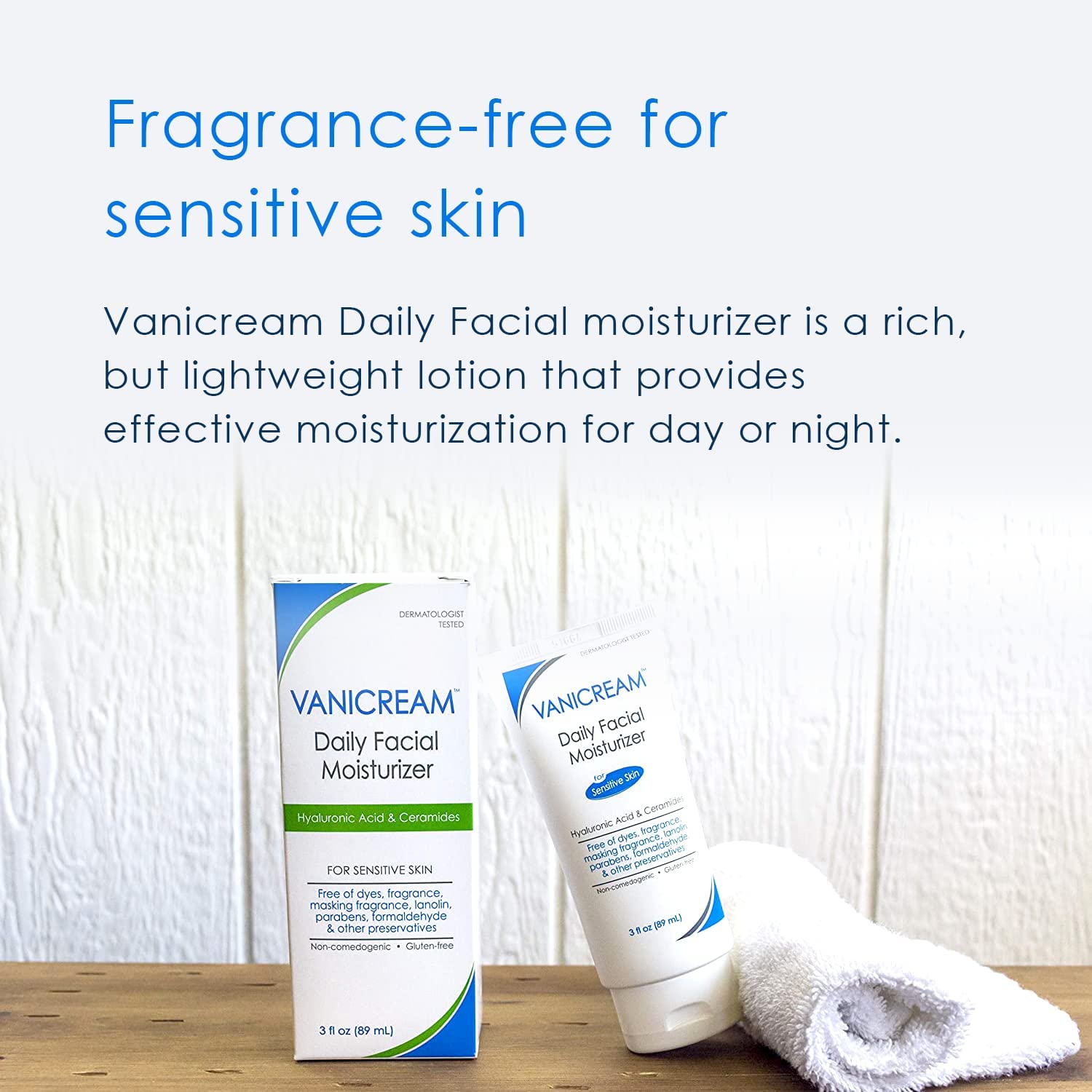 Vanicream Daily Facial Moisturizer, Lightweight, Non-Greasy, 3 Fl Oz