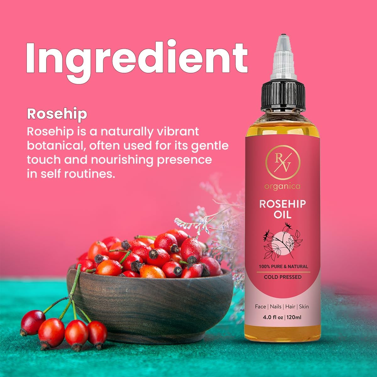 Jojoba Oil 120ml – 100% Pure Cold Pressed Jojoba Oil for Hair, Scalp & Nails | Unrefined, Hexane Free & Natural Moisturising Oil – 4.05 fl oz