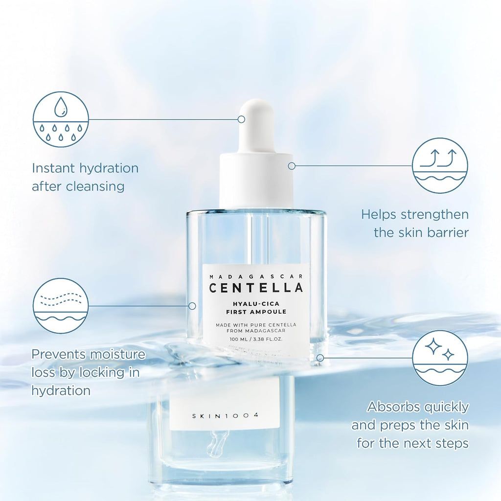 SKIN1004 [Hudson's Pick] Madagascar Centella Ampoule, Korean Face Serum with Centella Asiatica for Hydrating & Moisturizing, Soothing Facial Serum for Skin Balance, Korean Skin Care, 100ml