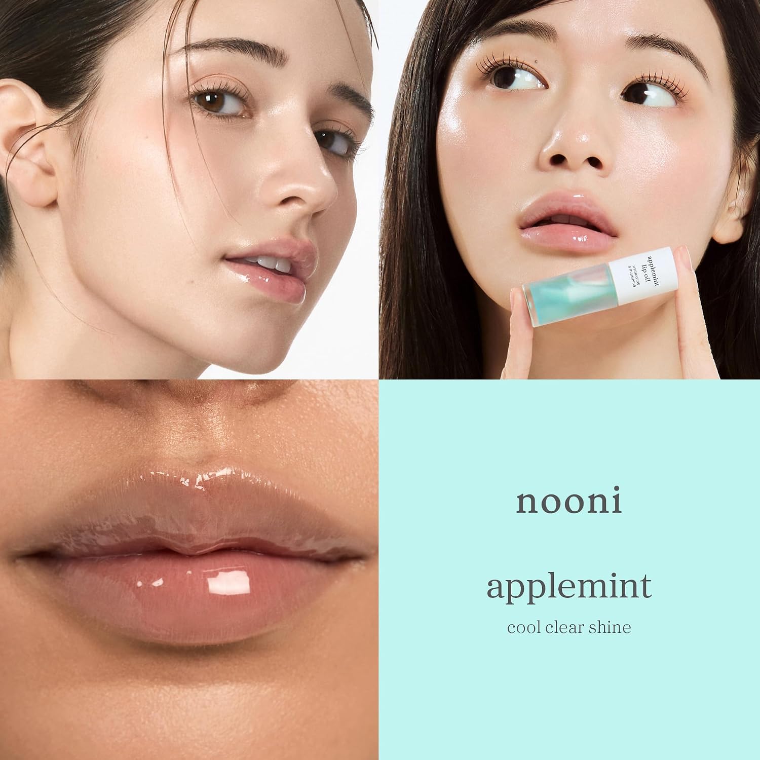 NOONI Korean Lip Oil - Appleberry - Plumping & Hydrating Tinted Lip Gloss