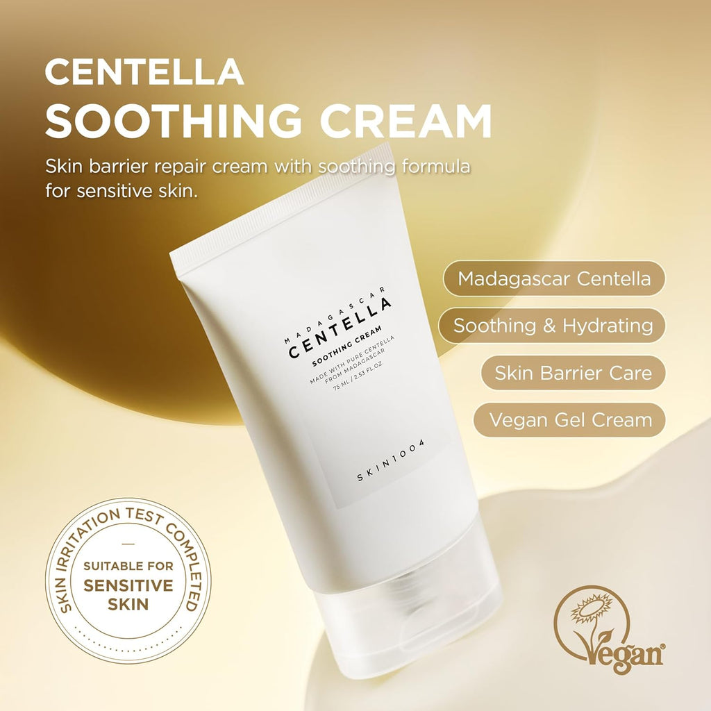 SKIN1004 Hyalu-Cica Moisture Cream, Korean Moisturiser, Face Cream, 75ml