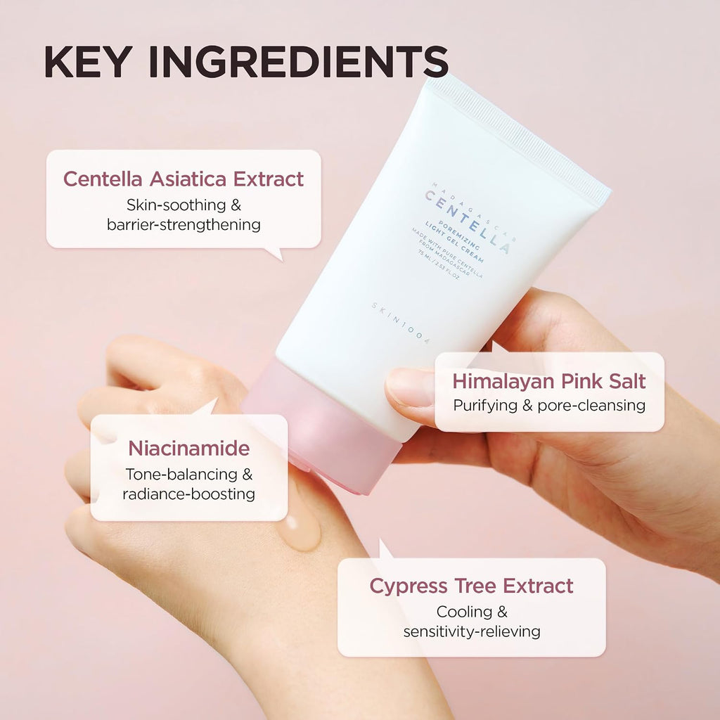 SKIN1004 Hyalu-Cica Moisture Cream, Korean Moisturiser, Face Cream, 75ml