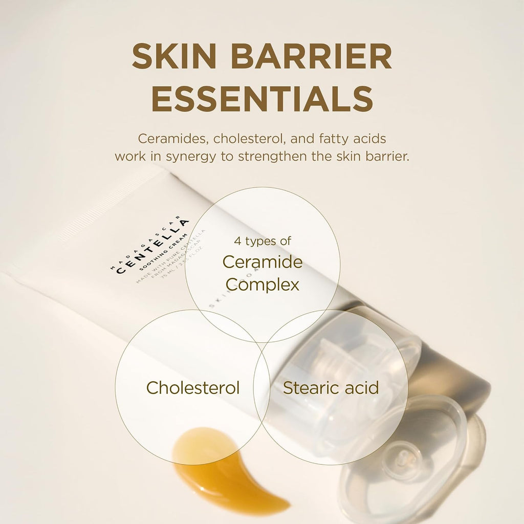 SKIN1004 Hyalu-Cica Moisture Cream, Korean Moisturiser, Face Cream, 75ml