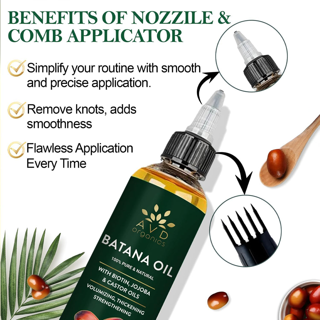 AVD Organics Rosemary Oil for Hair Growth Infused With Biotin, Jojoba & Castor Oil | Hair strengthening Treatment | Nourishing & Volumizing | Non GMO Verified 120ml (4fl oz)
